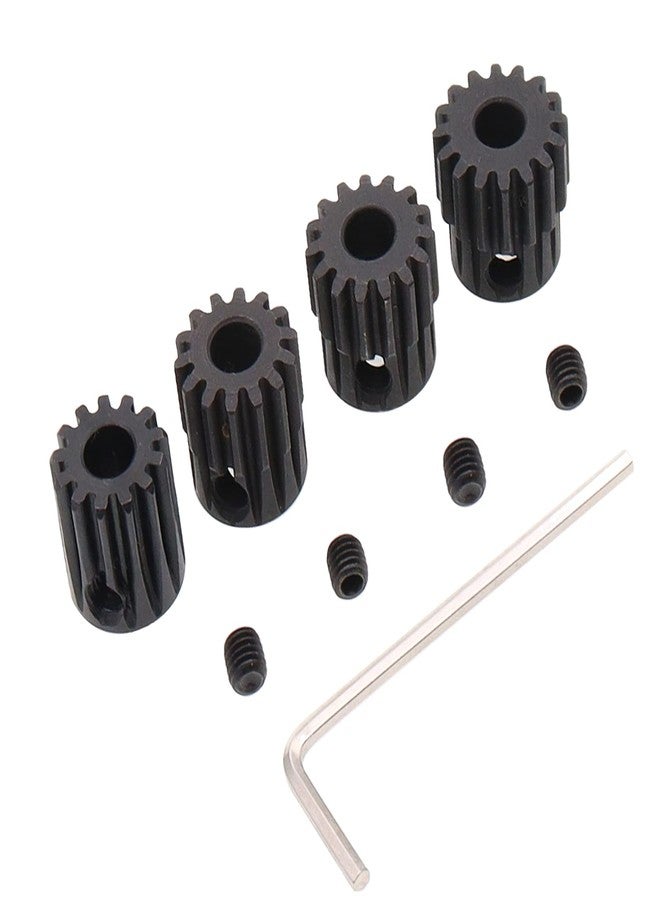 Treehobby 4PCS Metal Steel 32P 5mm Pinion Gear Set 13T 14T 15T 16T with Hex Key for RC Cars(Compatible with 0.8 Metric Pitch) - Image 3